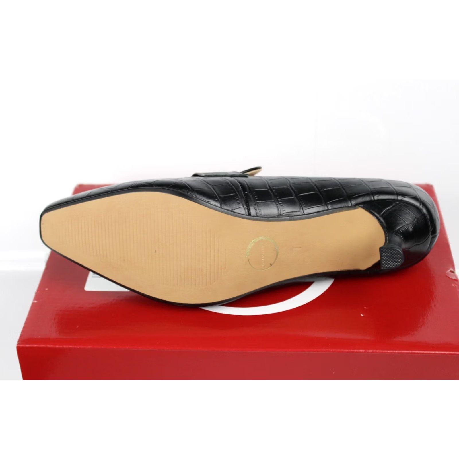 Vintage Journee Collection Women's Celina Pump Heels 7M Black Kitten Square Pump Heels Men? Size US 7 / IT 37 - 5 Thumbnail