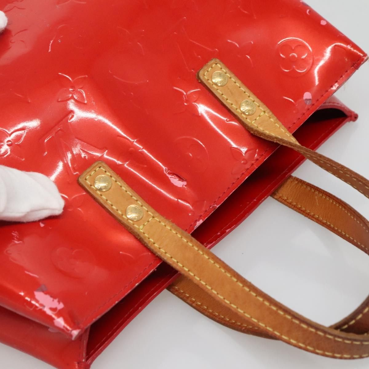 Louis Vuitton LOUIS VUITTON Monogram Vernis Reade PM Hand Bag Red Rouge Size ONE SIZE - 6 Thumbnail