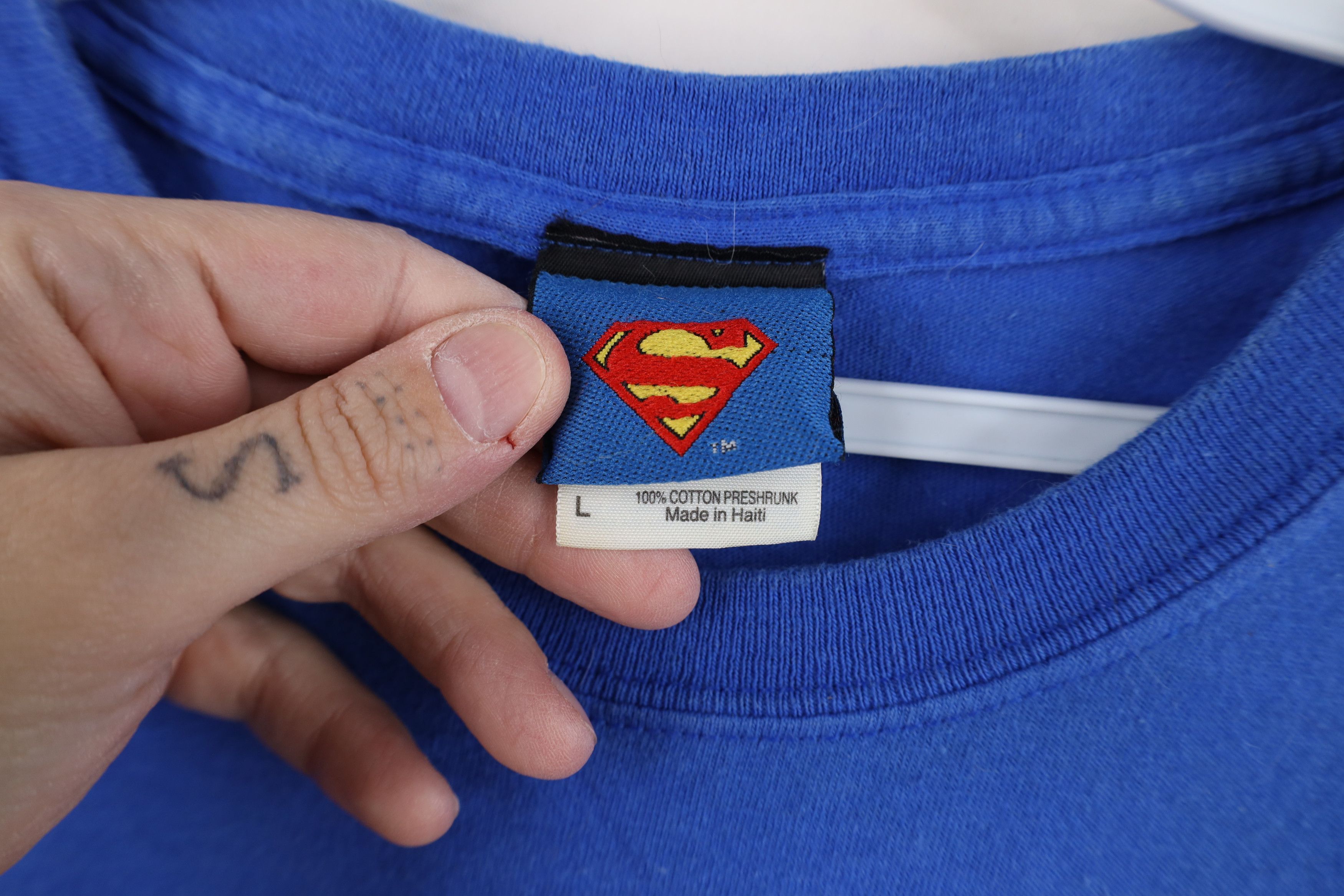 DC Comics Vintage Y2K DC Comics Superman Crest Short Sleeve T-Shirt Size US L / EU 52-54 / 3 - 7 Thumbnail