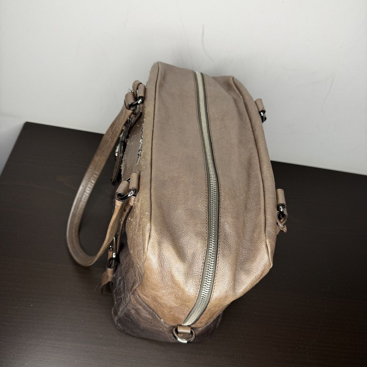 Prada Prada Milano Shoulder Handle Bag Brown Leather with Padlock Size ONE SIZE - 11 Thumbnail