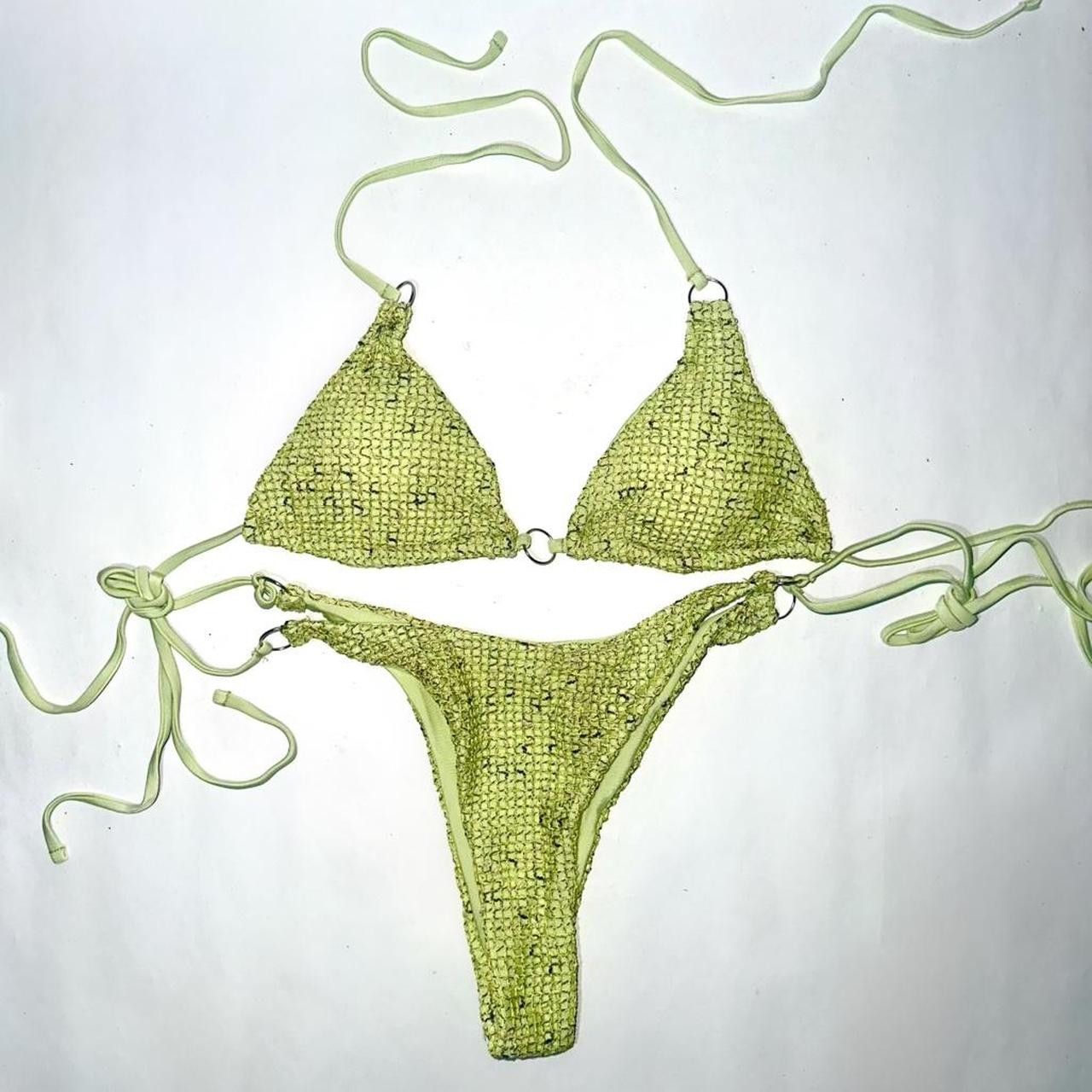 SKIMS Women's Green and Khaki Bikinis-and-tankini-sets Size S / US 4 / IT 40 - 6 Thumbnail