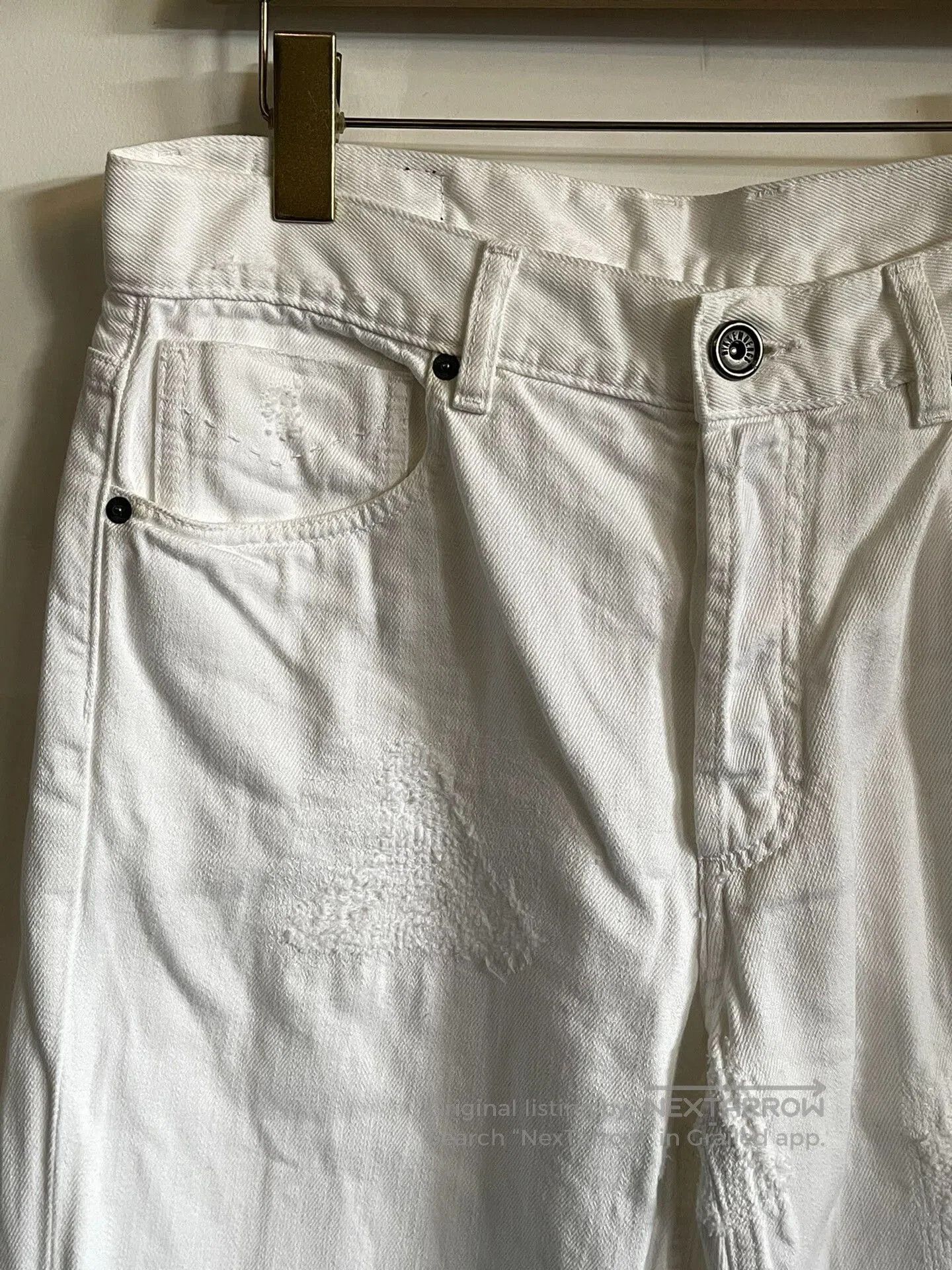 Dirk Bikkembergs Dirk Bikkembergs White Denim Pants. Size US 33 - 3 Thumbnail