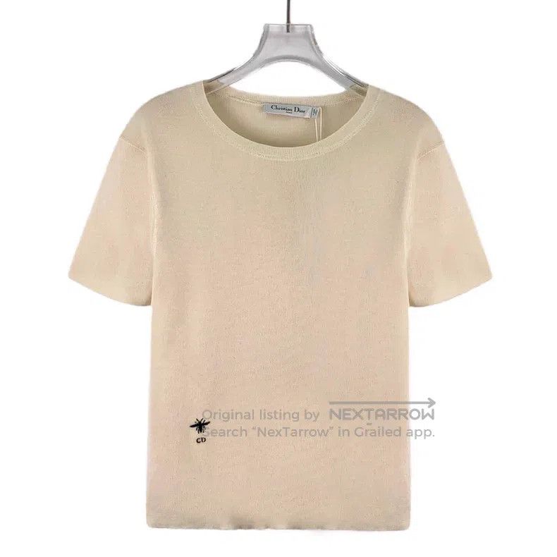 Dior Dior Nude bee embroidery cashmere round-neck short-sleeved Size XS / US 0-2 / IT 36-38 - 1 Thumbnail