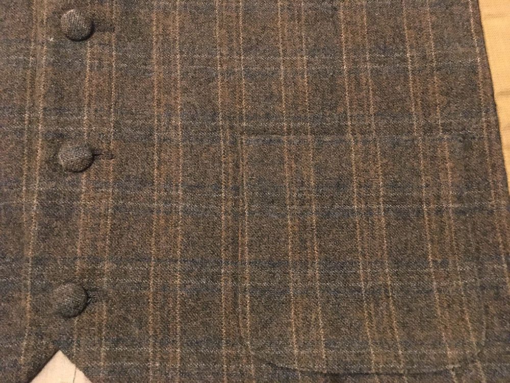 Frank Leder Frank Leder Brown & Tan Plaid Wool Vest Size XS / S Germany Size US S / EU 44-46 / 1 - 3 Thumbnail