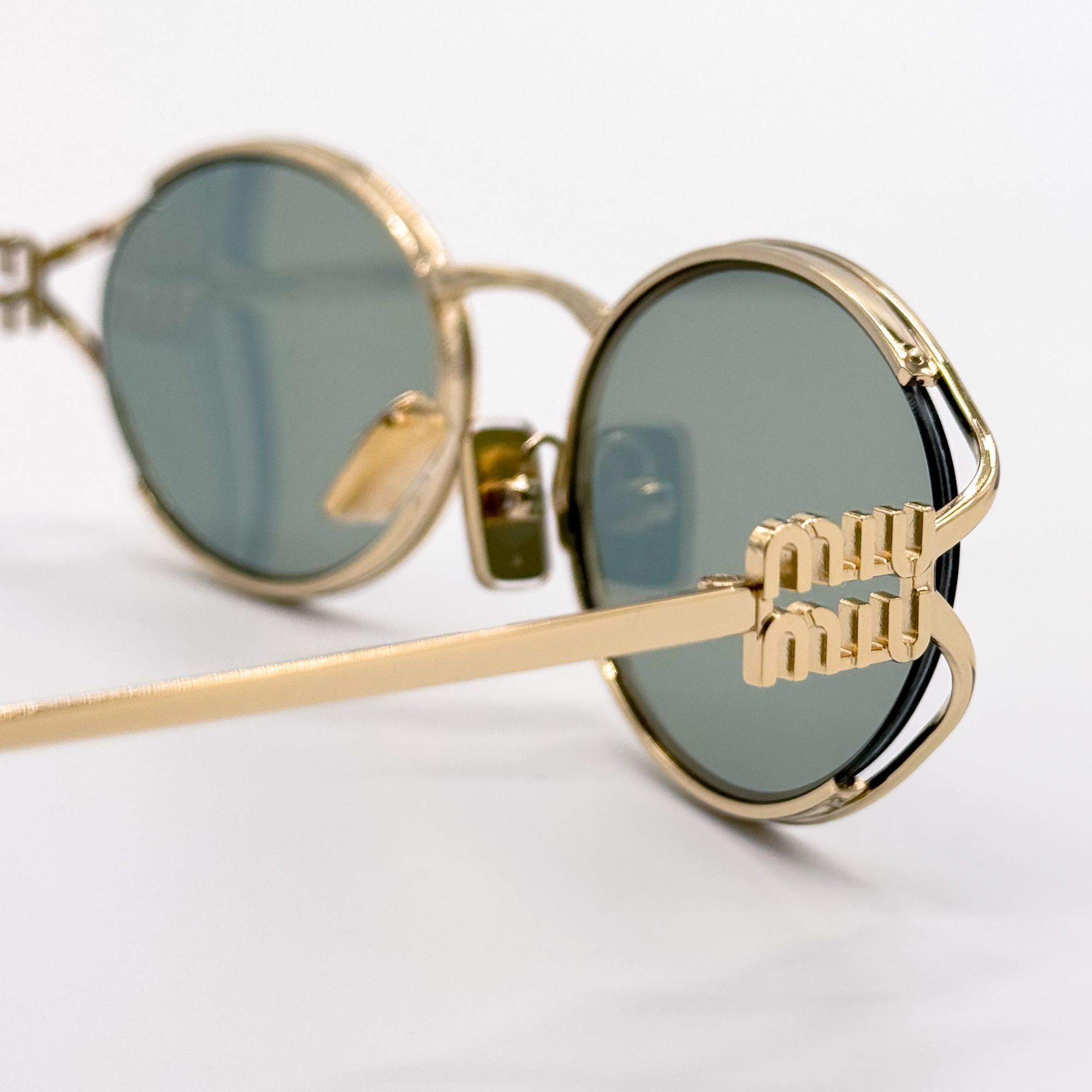Miu Miu NEW MIU MIU SUNGLASSES MU52YS 5AK04M GREEN MU 52YS, SMU 52Y Size ONE SIZE - 6 Thumbnail