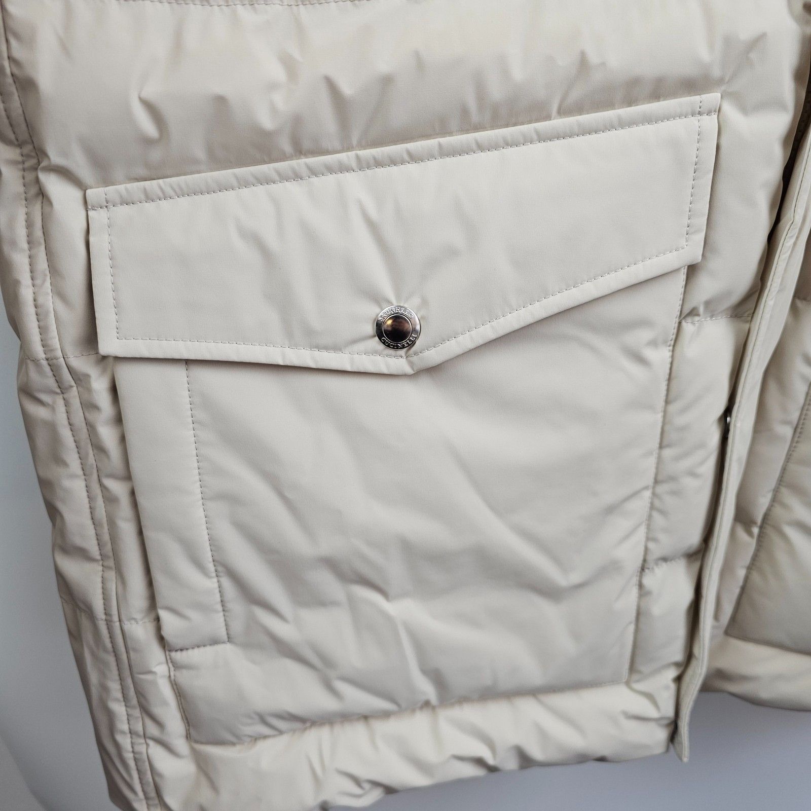 Brunello Cucinelli BRUNELLO CUCINELLI Beige Down Jacket New & Authentic Size XX Size US XXL / EU 58 / 5 - 3 Thumbnail