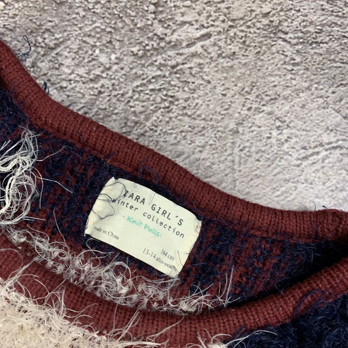 Vintage Vintage Y2K Mohair Striped Knit Sweater Grunge 90s Worn In S Size S / US 4 / IT 40 - 6 Thumbnail