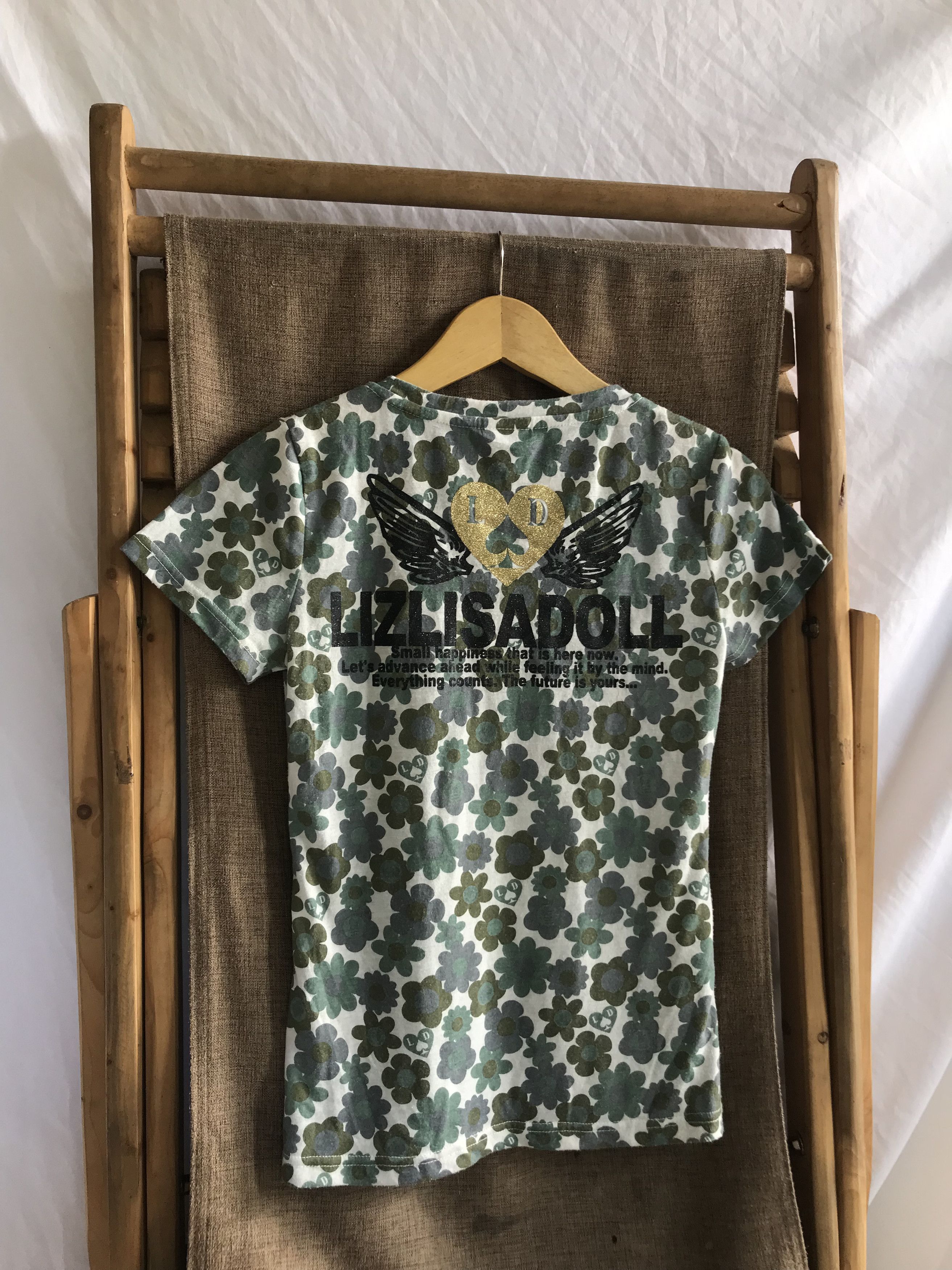LIZ LISA liz Lisa Doll Japanese Poem Baby Tee Style Size XS / US 0-2 / IT 36-38 - 3 Thumbnail