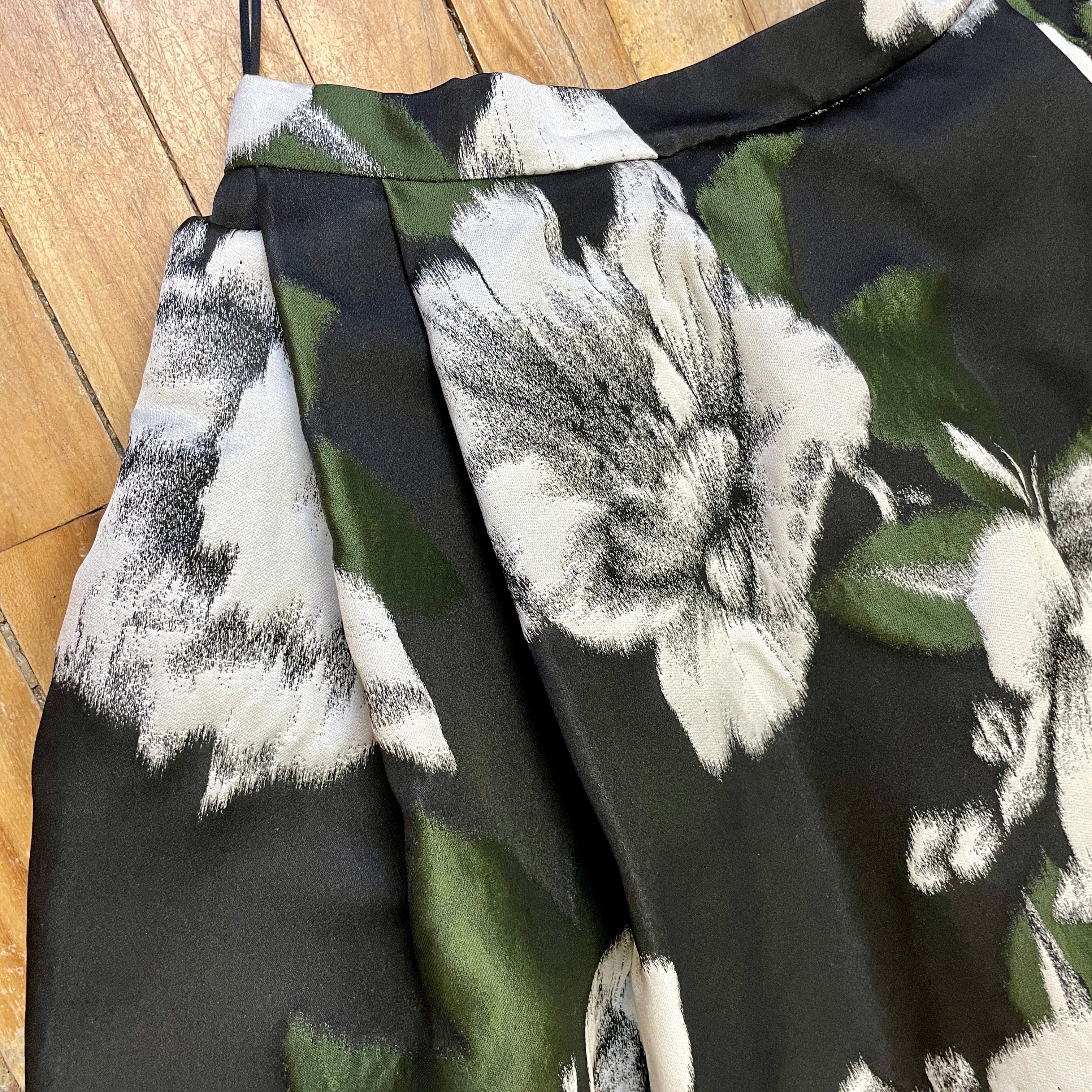 Lanvin Lanvin Fall '13 Vintage Designer Moody Floral Statement Skirt Made In France Size 29" Size 29" - 5 Thumbnail