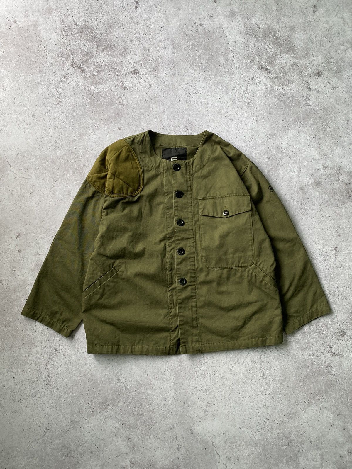 image of Archival Clothing x G Star Raw Aefon Japanese Style Military Jacket in Olive, Men's (Size XL)