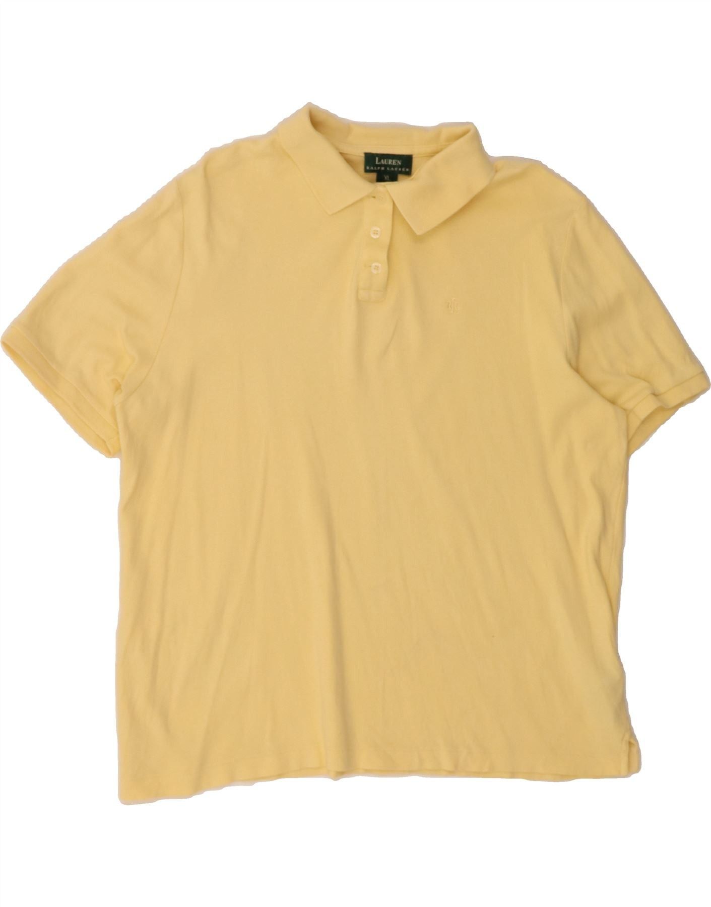 Ralph Lauren Womens Polo Shirt UK 18 XL Yellow Cotton Size XL / US 12-14 / IT 48-50 - 1 Thumbnail