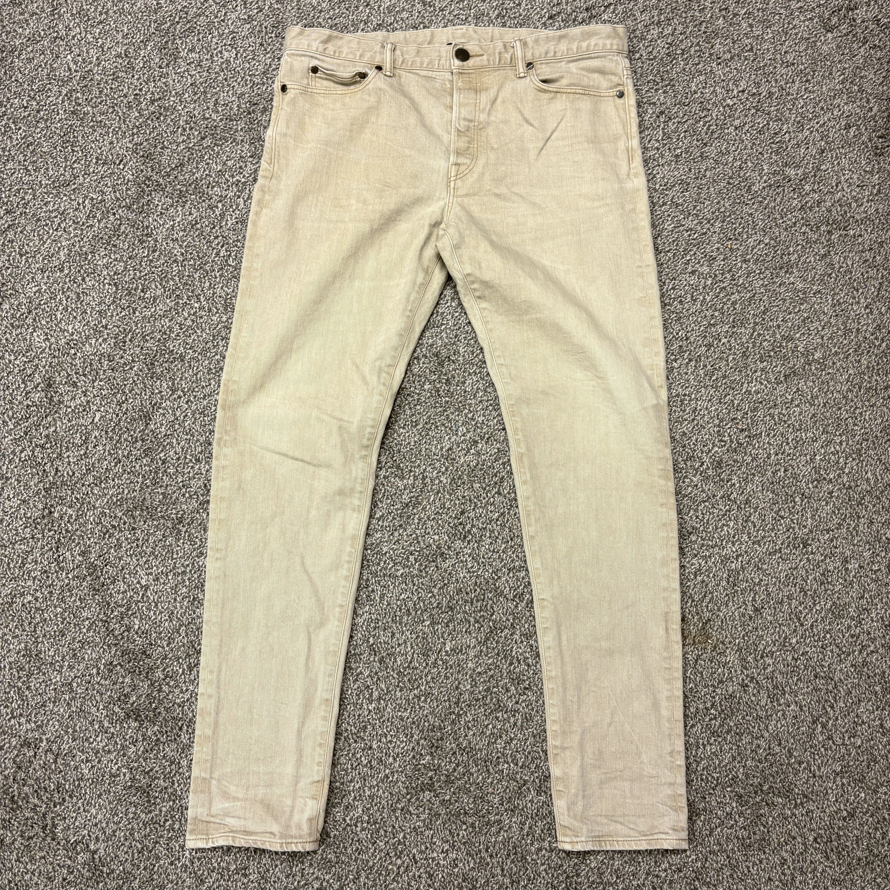 Levi's John Elliott Jeans Slim/Skinny Light Tan/Beige Japan, 34x34 Size US 34 / EU 50 - 1 Thumbnail