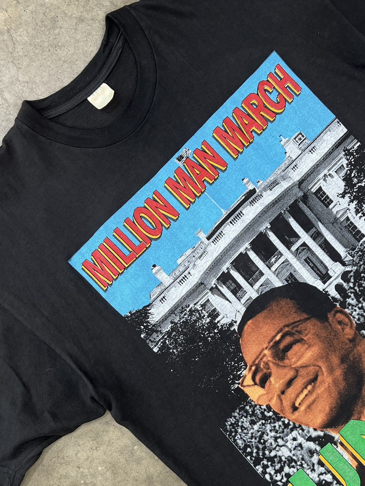 Vintage Vintage 1995 Million Man March Rap Tee Farrakhan XXL Size US XXL / EU 58 / 5 - 1 Thumbnail