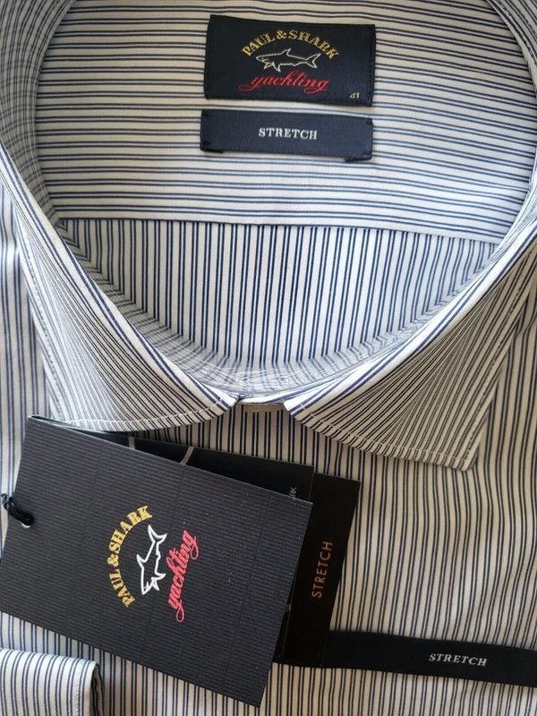 Paul & Shark RRP330€ PAUL&SHARK sz L SHIRTS STRIPED LONG SLEEVES NEW Size US L / EU 52-54 / 3 - 2 Thumbnail