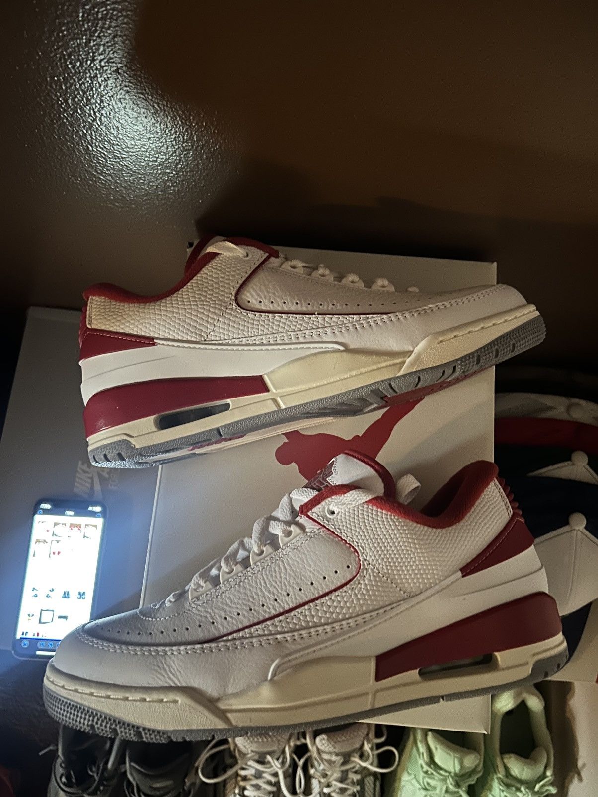 Jordan Brand Jordan 2/3 White Varsity Red Size US 8.5 / EU 41-42 - 12 Thumbnail