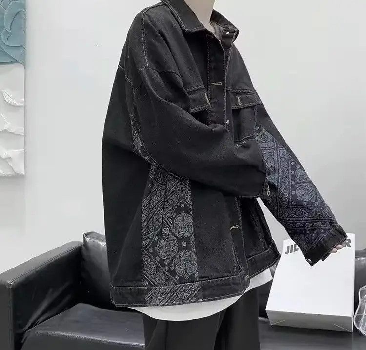Japanese Brand 💥New Limited Release Side Bandana Denim Jacket Size US XL / EU 56 / 4 - 5 Thumbnail