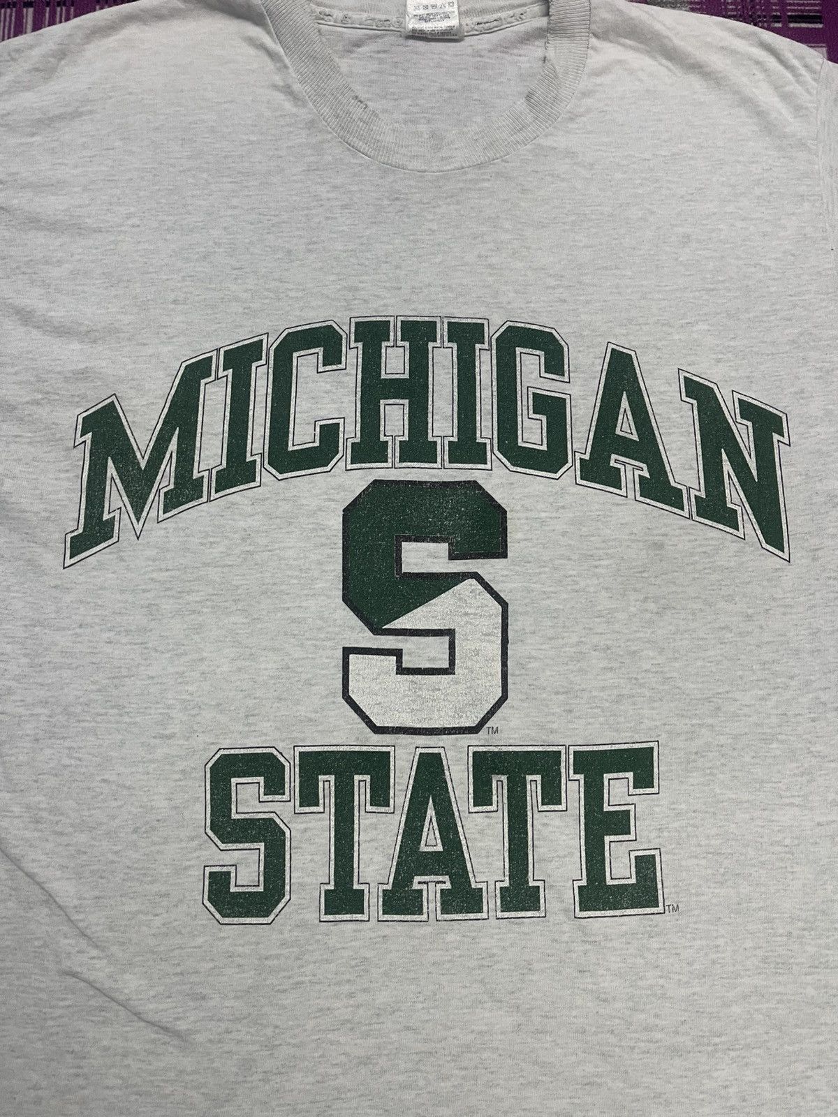 Fruit Of The Loom × Vintage VINTAGE 90S MICHIGAN STATE SPELL OUT VERY RARE Size US L / EU 52-54 / 3 - 2 Thumbnail