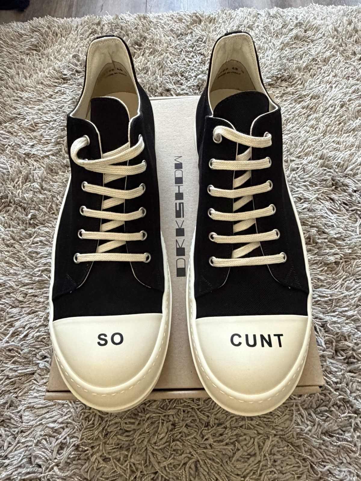 Rick Owens Rick Owens Drkshdw So Cunt Ramone Low Top Sneaker Size US 15 / EU 48 - 1 Thumbnail