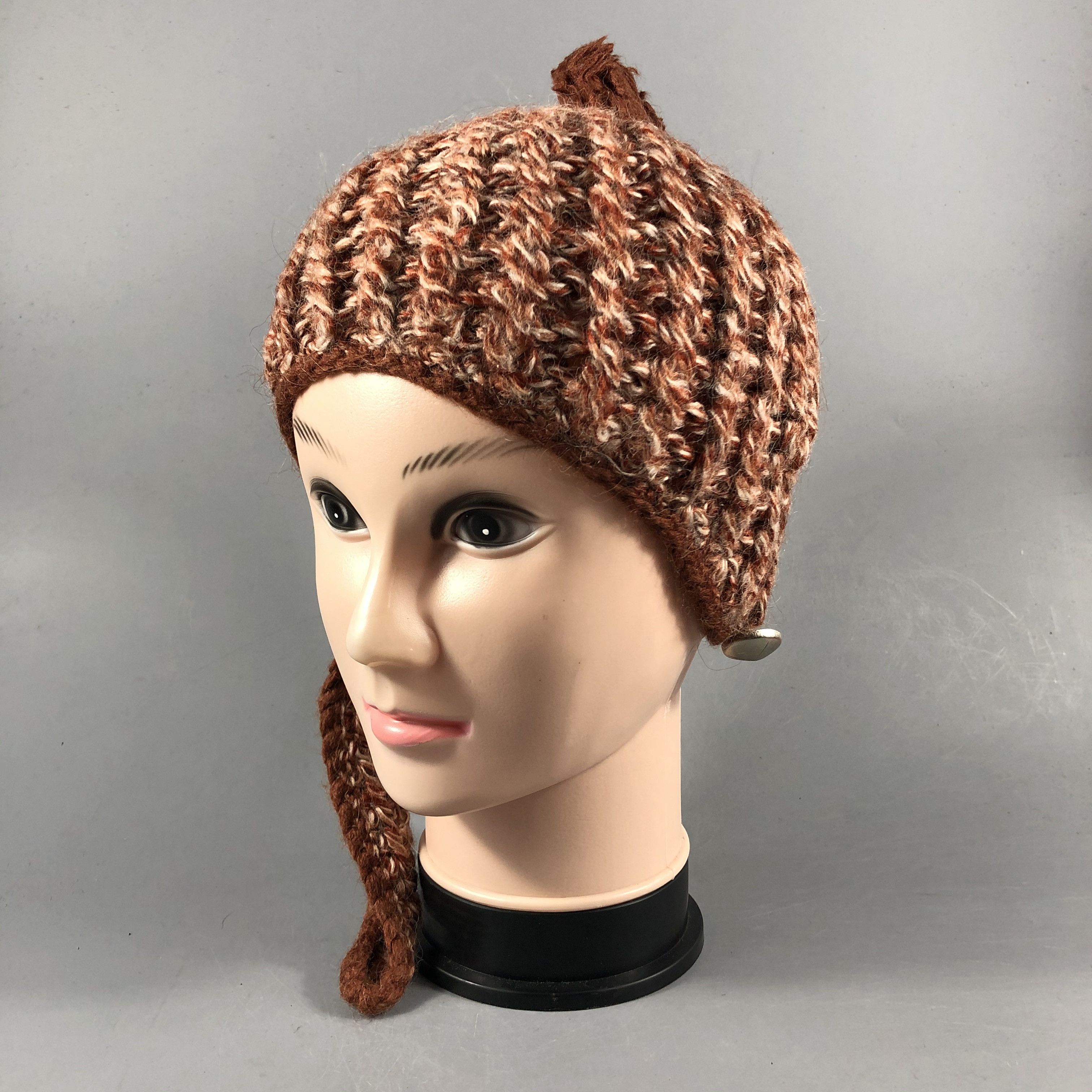 Japanese Brand Crochet Earflap Beanie Snow Cap Size ONE SIZE - 2 Thumbnail