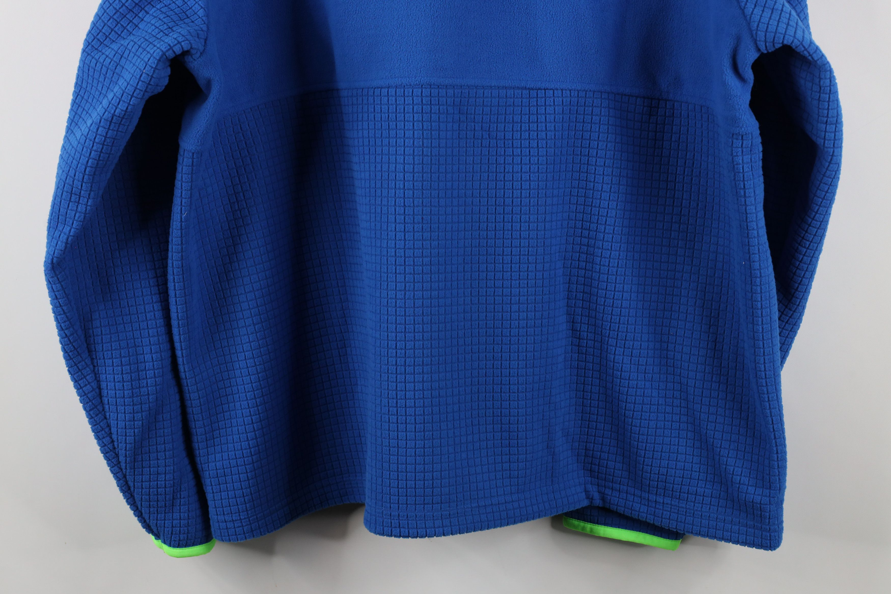 Lands' End × Vintage New Lands End Grid Fleece Full Zip Jacket Blue Polyester Size US XL / EU 56 / 4 - 16 Thumbnail