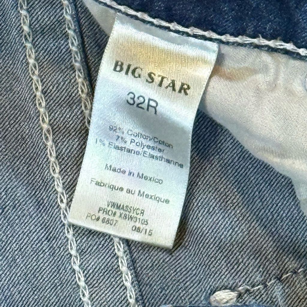Big Star Big Star Men’s Slim Straight Jeans 32R Blue Size 24" / US 00 / IT 34 - 11 Thumbnail