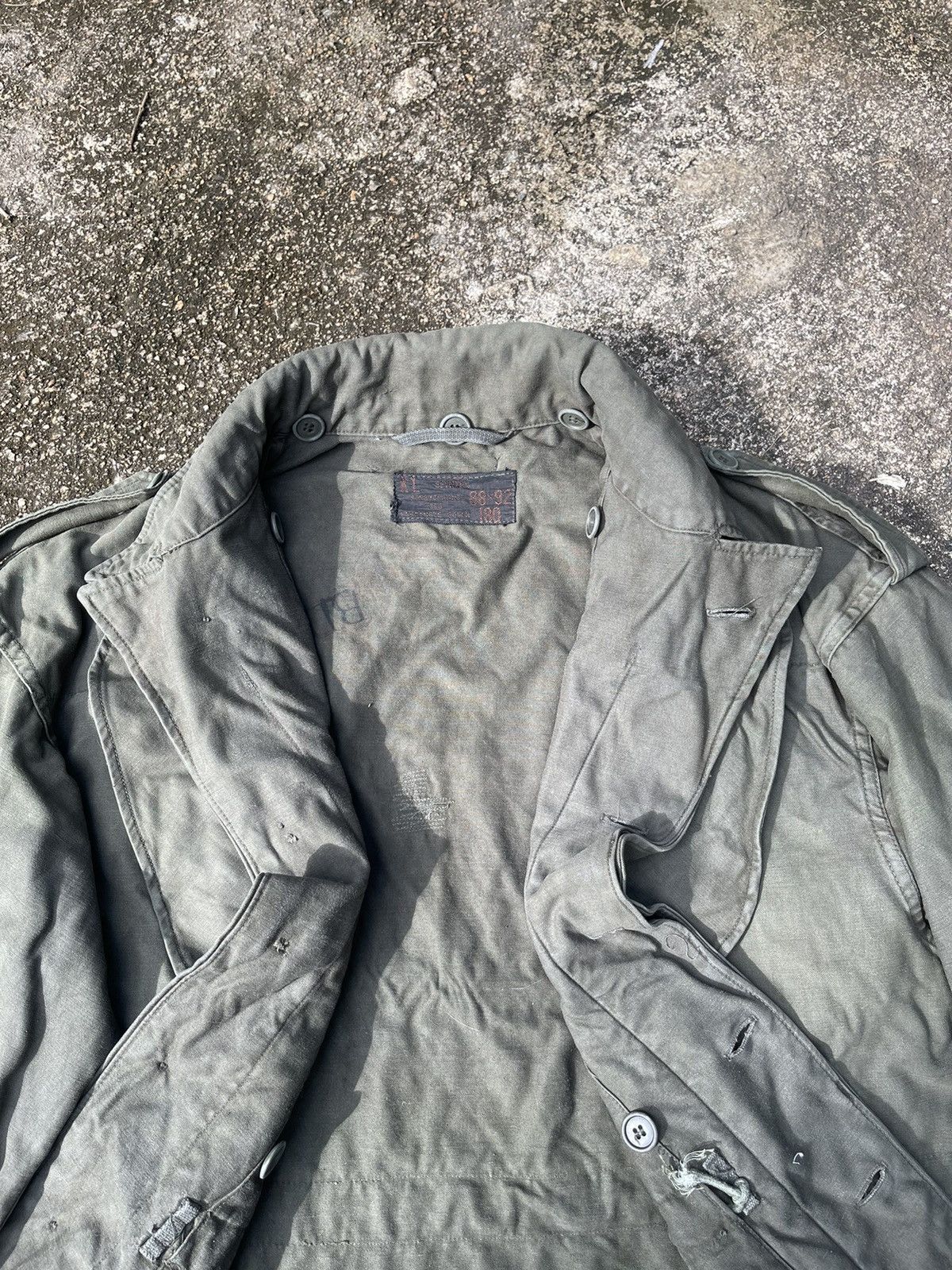 Vintage Vintage German Military M-65 Field Jacket (Faded Olive) Size US XL / EU 56 / 4 - 18 Thumbnail