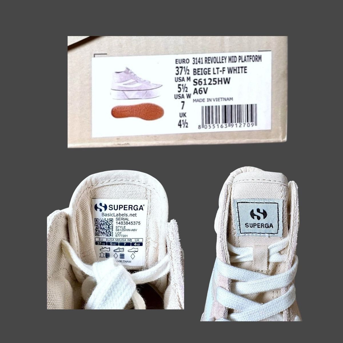 Superga Superga Women’s 3141 Revolley Platform Sneakers Beige Sz 7 Size US 7 / IT 37 - 13 Thumbnail