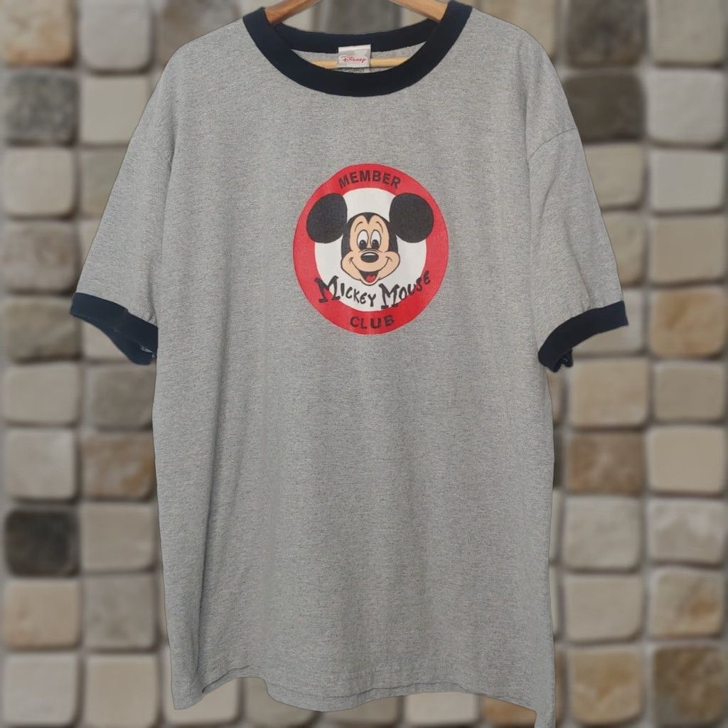 Disney Mickey Mouse Club Member Disney Store Shirt 2XL Gray Ringer T Size US XXL / EU 58 / 5 - 1 Thumbnail