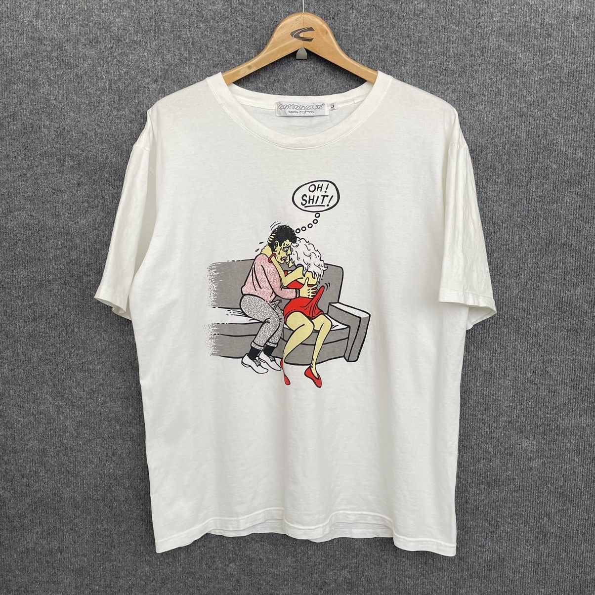 Vintage 1990s Oh Shit Ladyboy Humor T Shirt Size US L / EU 52-54 / 3 - 1 Thumbnail