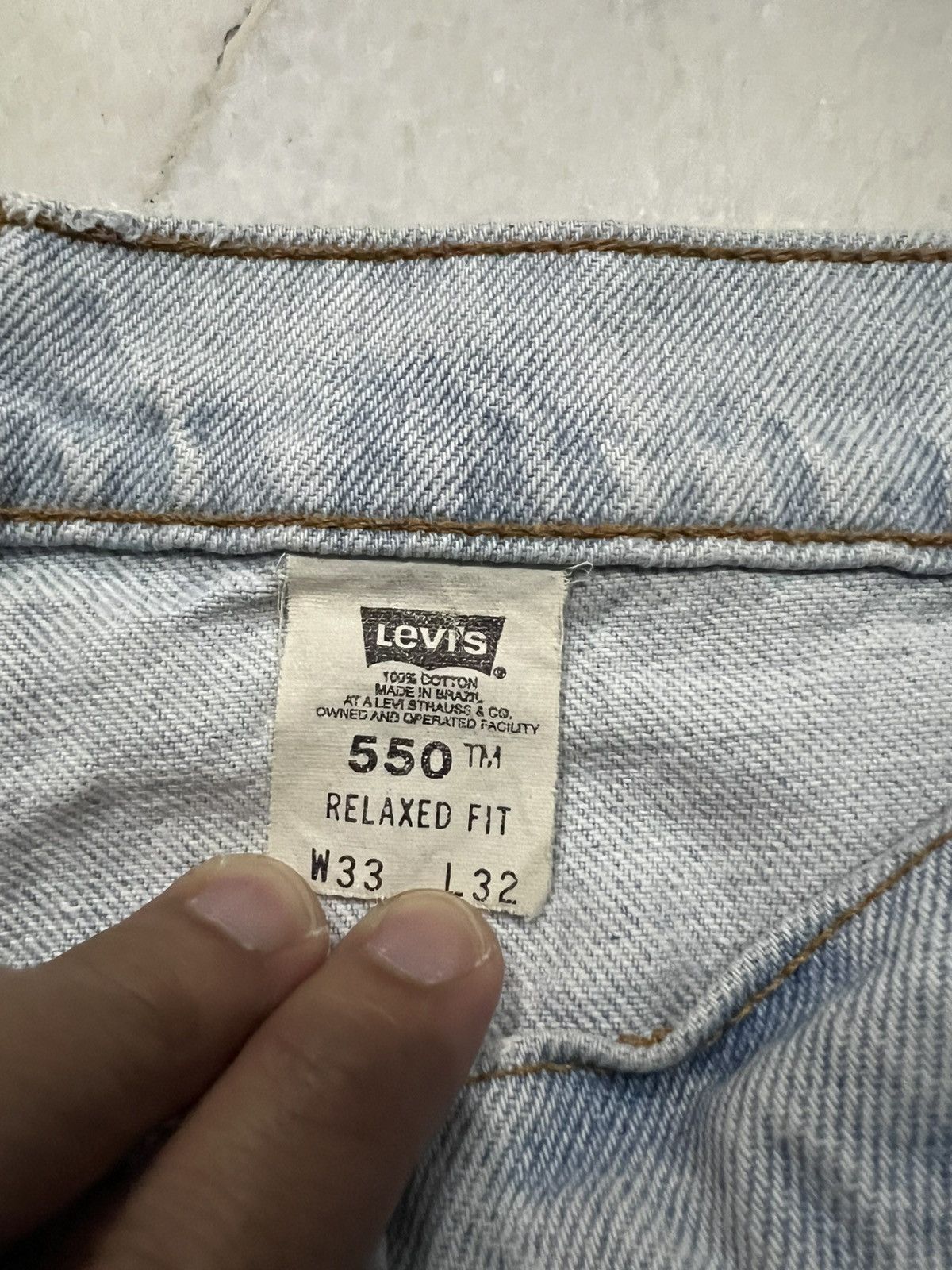 Levi's × Levi's Vintage Clothing VINTAGE 90’s LEVIS 550 ORANGE TAG LIGHT WASH JEANS Size US 30 / EU 46 - 17 Thumbnail