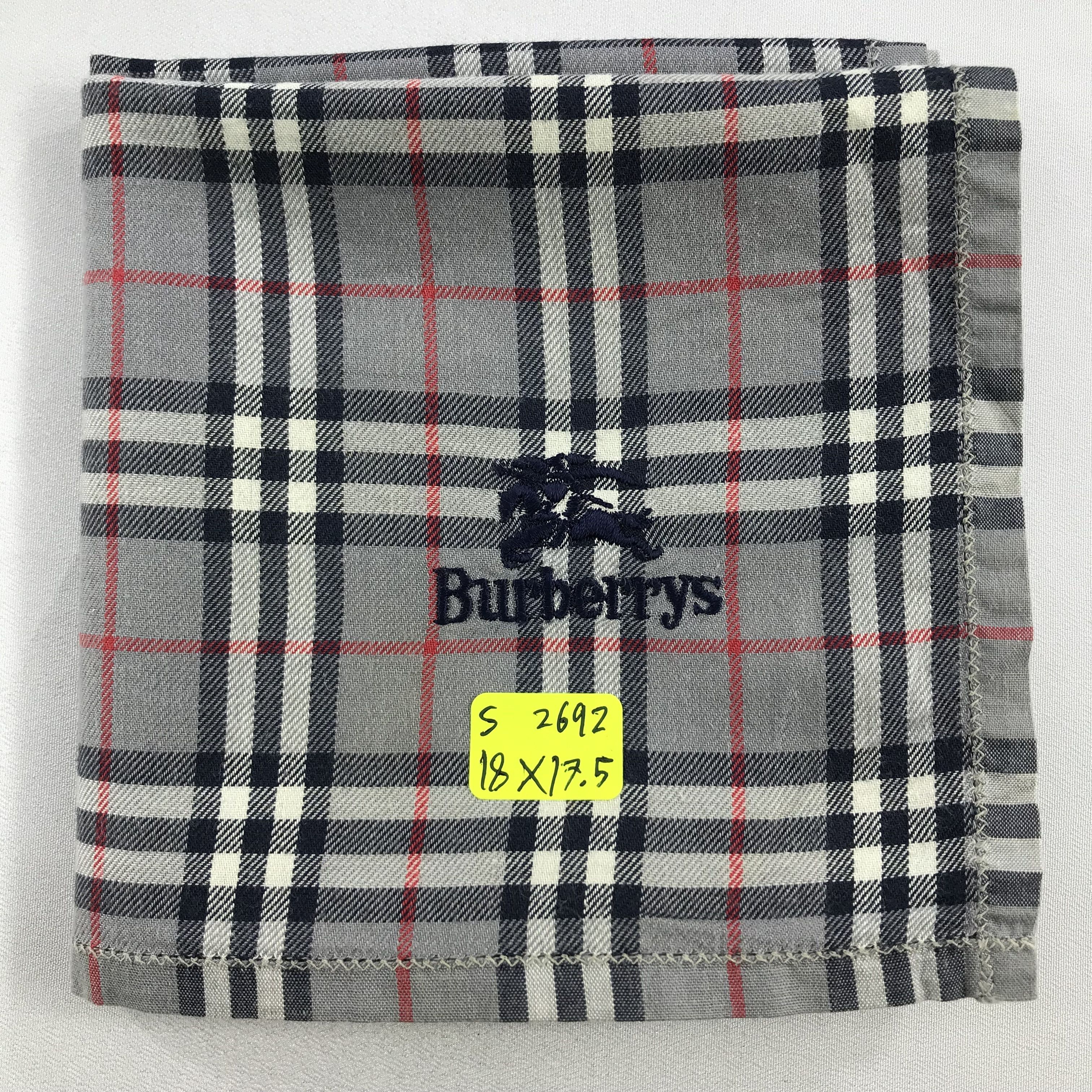 Burberry × Vintage Burberry Bandana / Handkerchief / Neckerchief - S2692 Size ONE SIZE - 5 Thumbnail