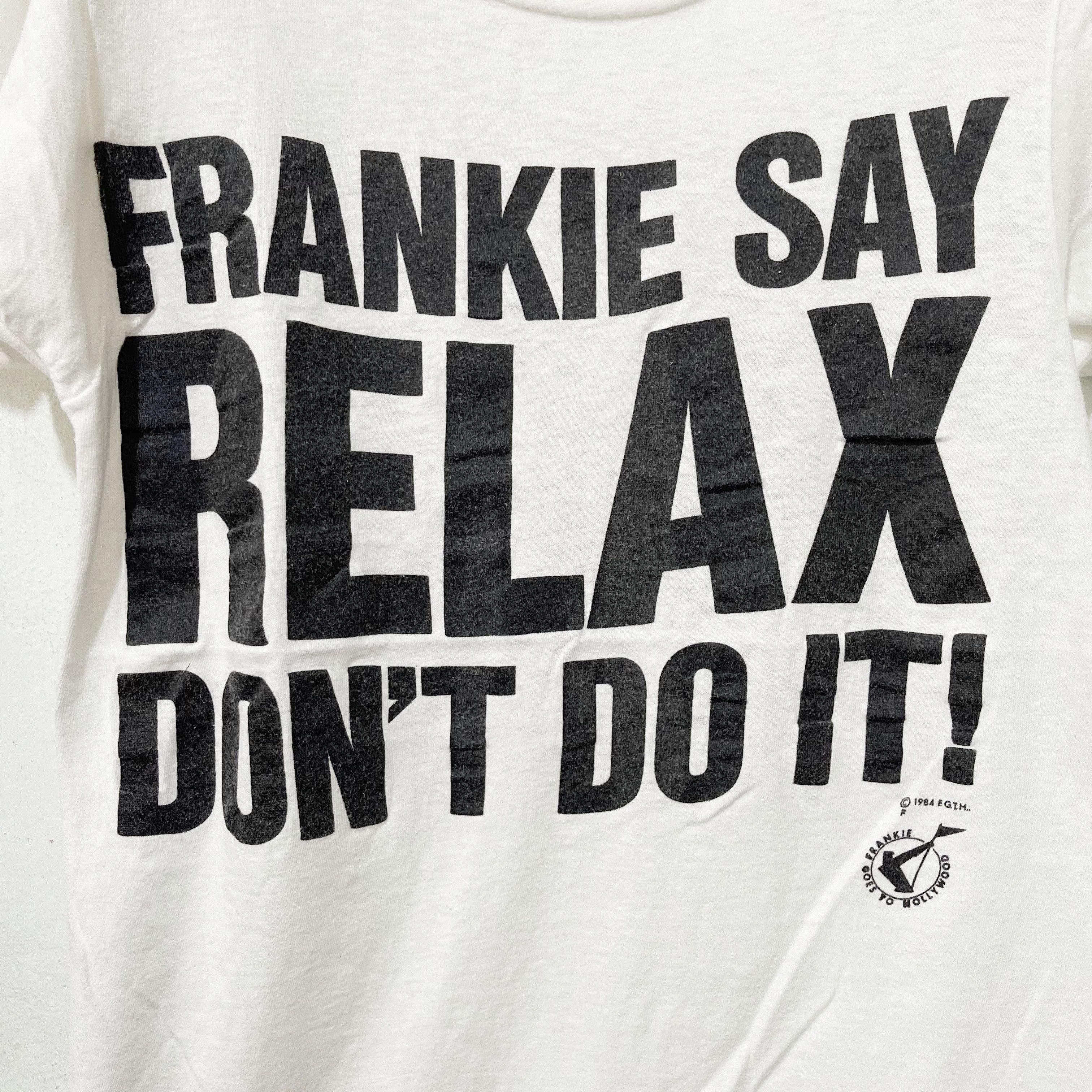 Vintage Vintage 1984 Frankie Say Relax T-Shirt Size US XXS / EU 40 - 2 Thumbnail