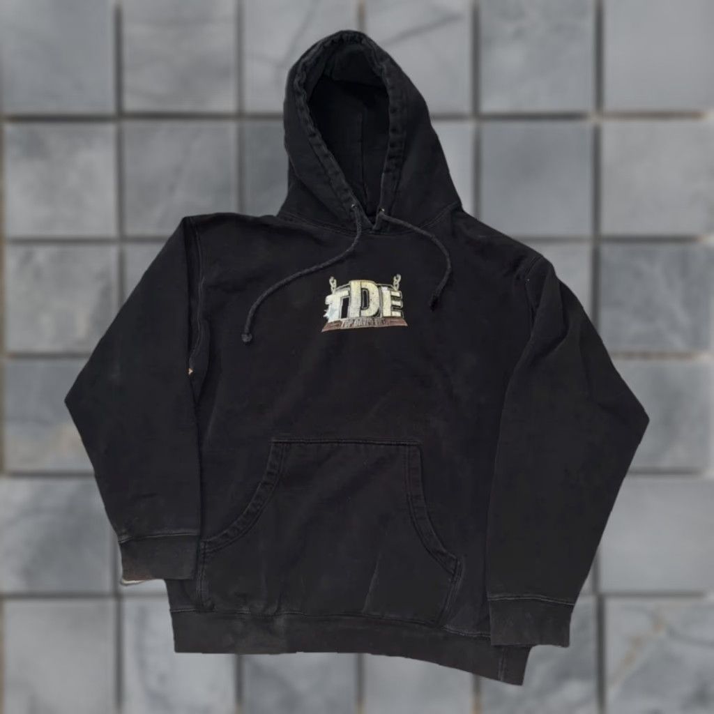 Vintage TDE Hoodie Black L Hustle Like Your Broke Pullover Men Graphic Print 23x25 Top Dawg Entertainment Size US L / EU 52-54 / 3 - 1 Thumbnail