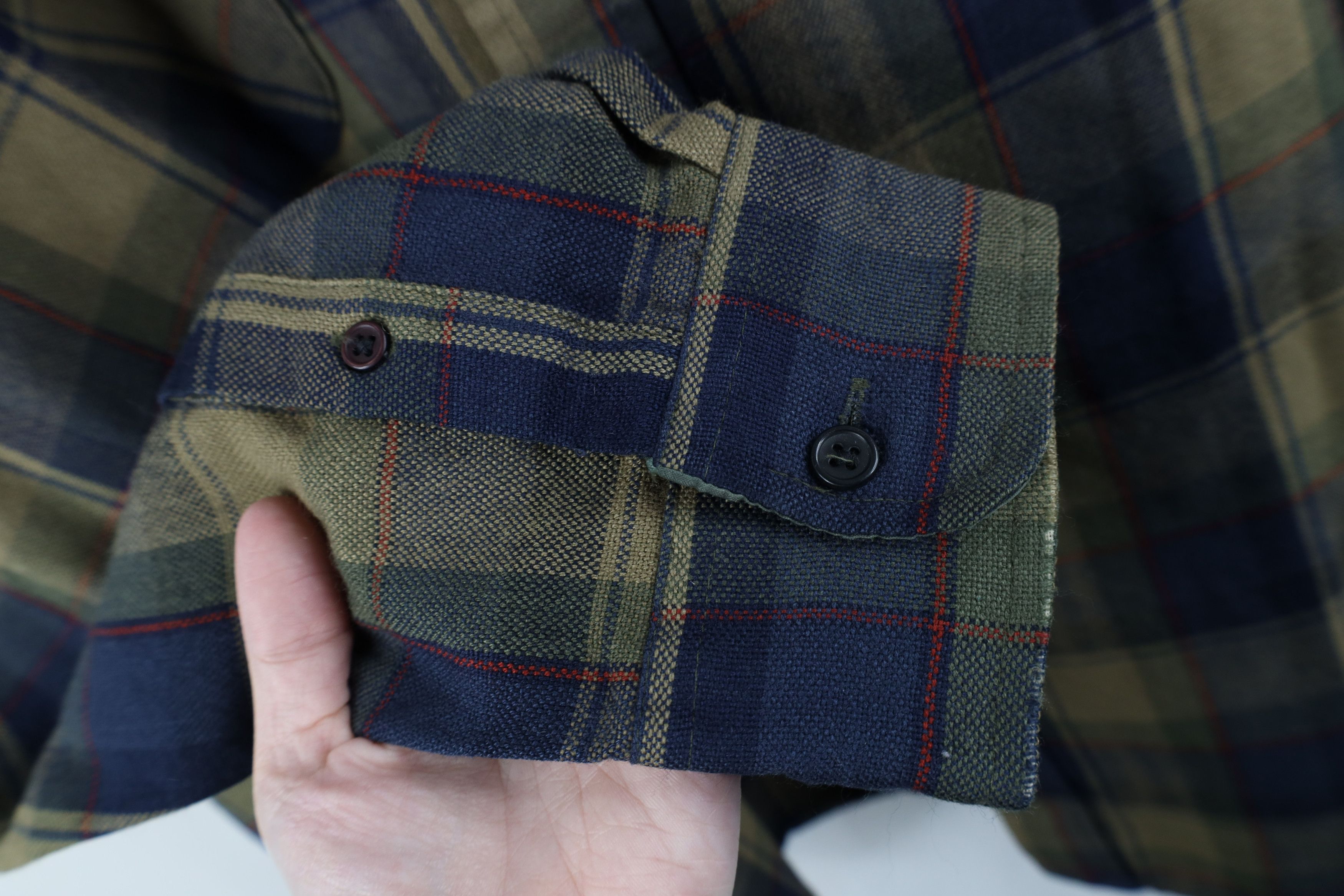 Vintage Vintage 80s 90s Streetwear Knit Collared Button Shirt Plaid Size US XL / EU 56 / 4 - 4 Thumbnail