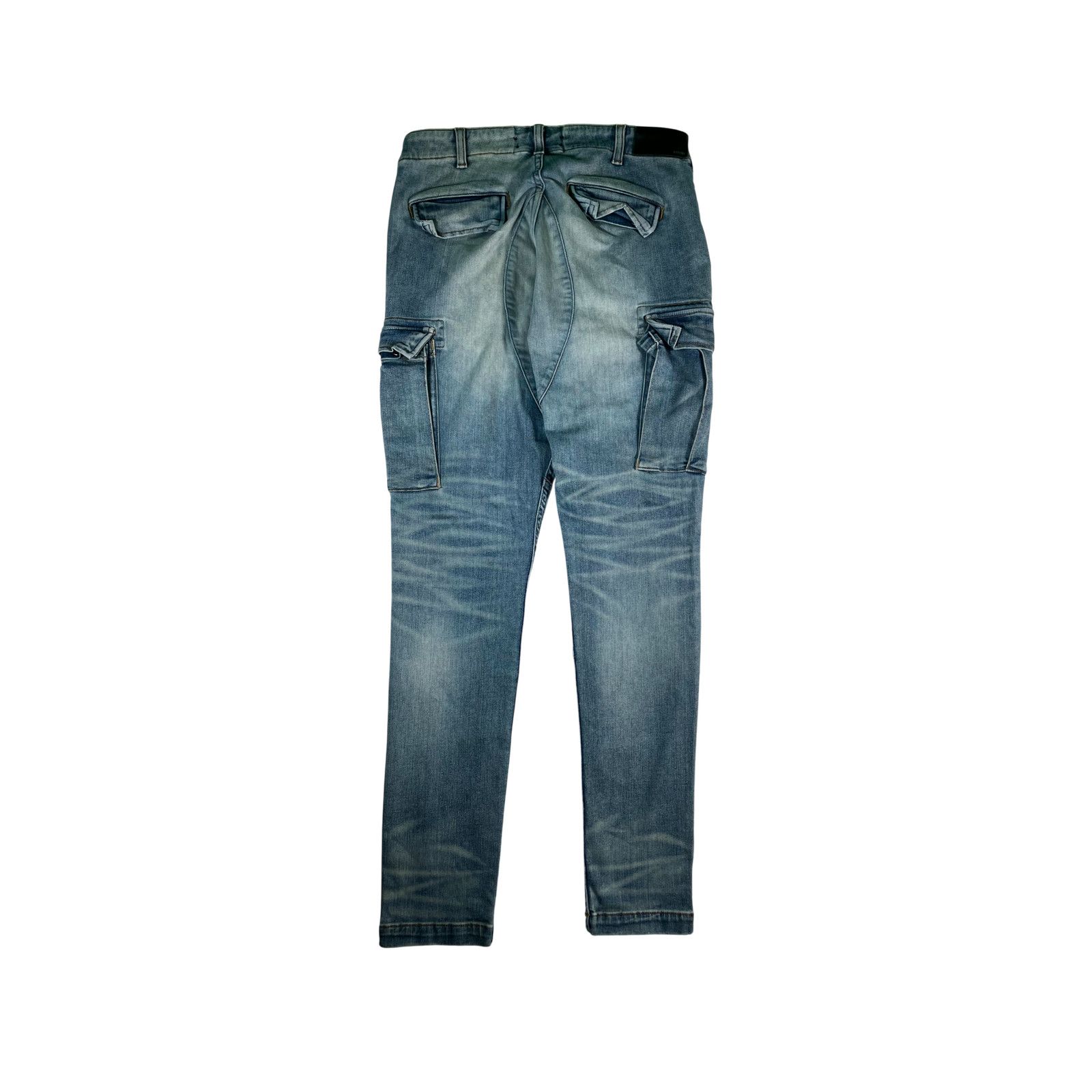 Amiri Amiri MX1 Cargo Patch Light Wash & Black Jeans Size US 30 / EU 46 - 2 Thumbnail