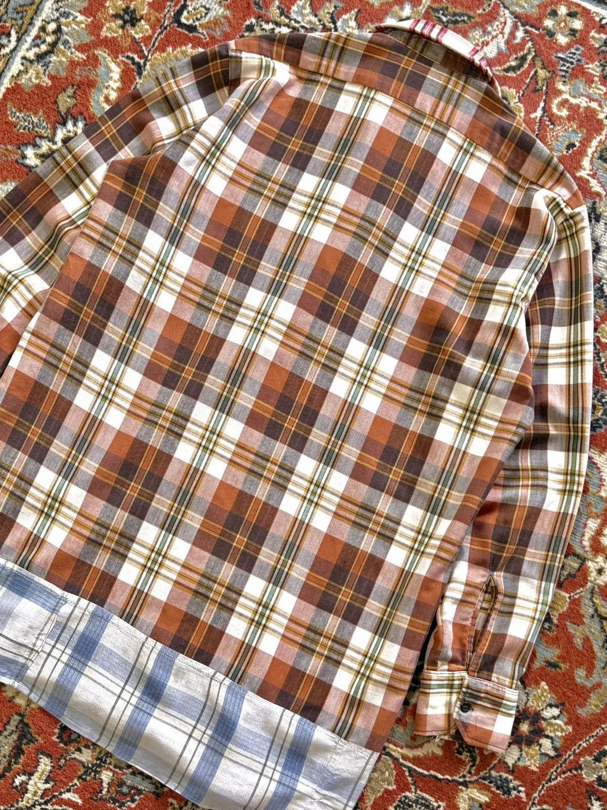 Vintage 80s Vintage Flannel Distressed Reconstructed Check Shirt Size US L / EU 52-54 / 3 - 15 Thumbnail