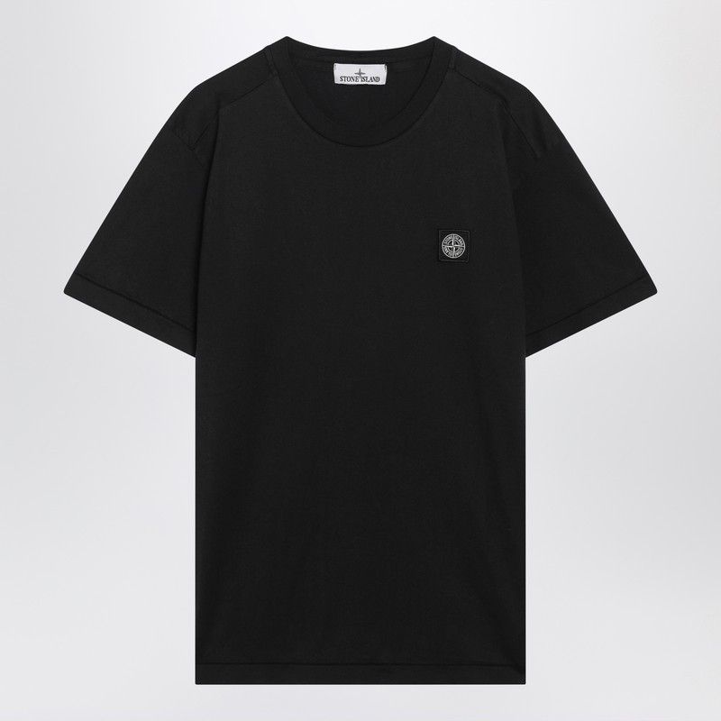 Stone Island Slim Fit Black Cotton T-Shirt