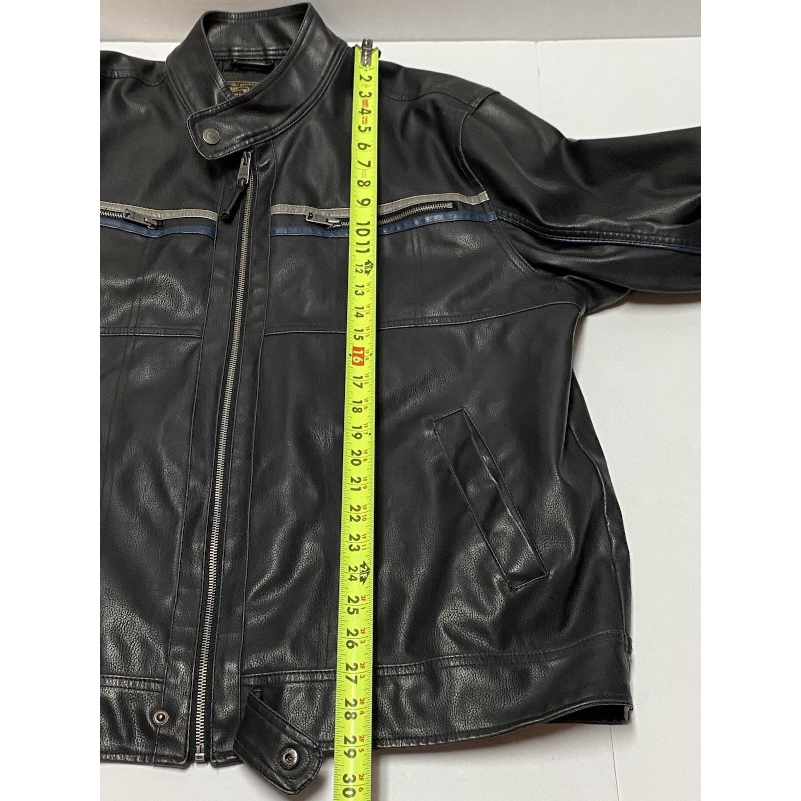 Arizona Jean Co. Vtg Arizona Faux Leather Men's Full Zip Jacket 2XL Black 90s Size US XXL / EU 58 / 5 - 15 Thumbnail