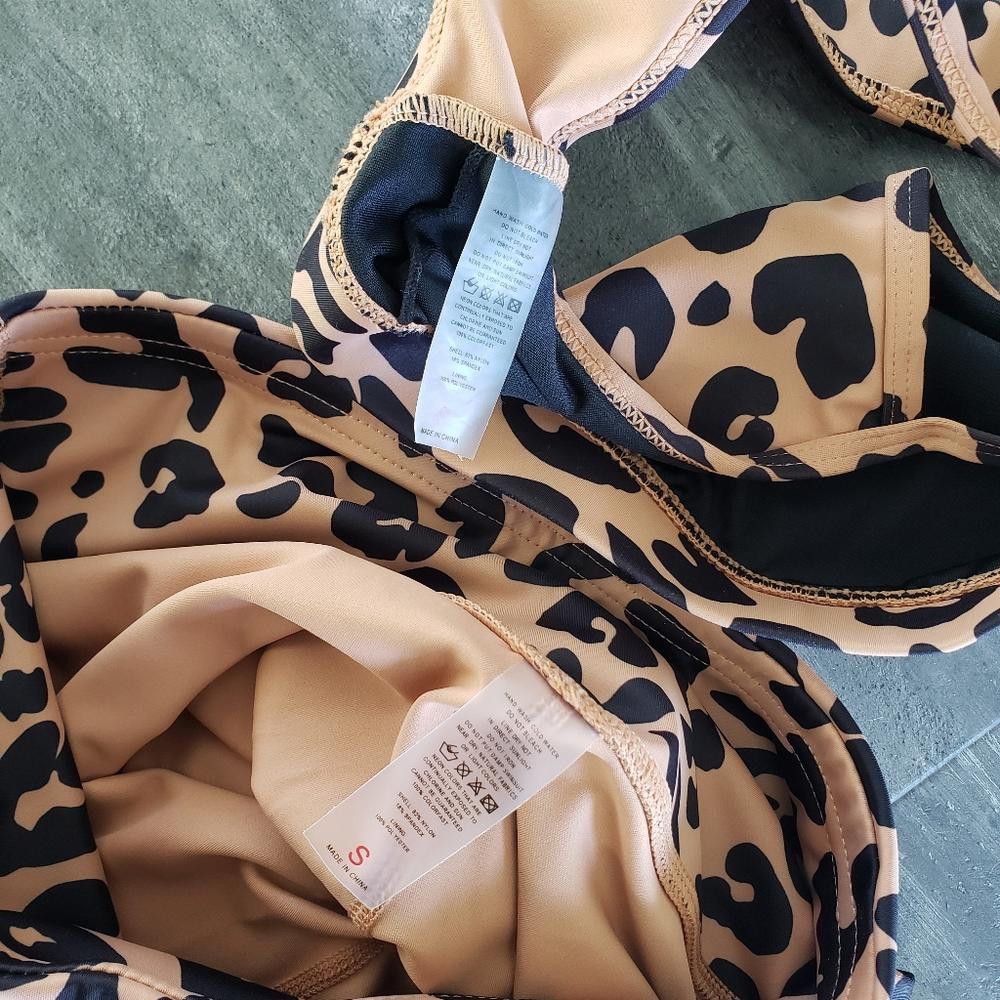 Designer Nude Black Leopard HS High Waisted Activewear Set Size 28" / US 6 / IT 42 - 8 Thumbnail
