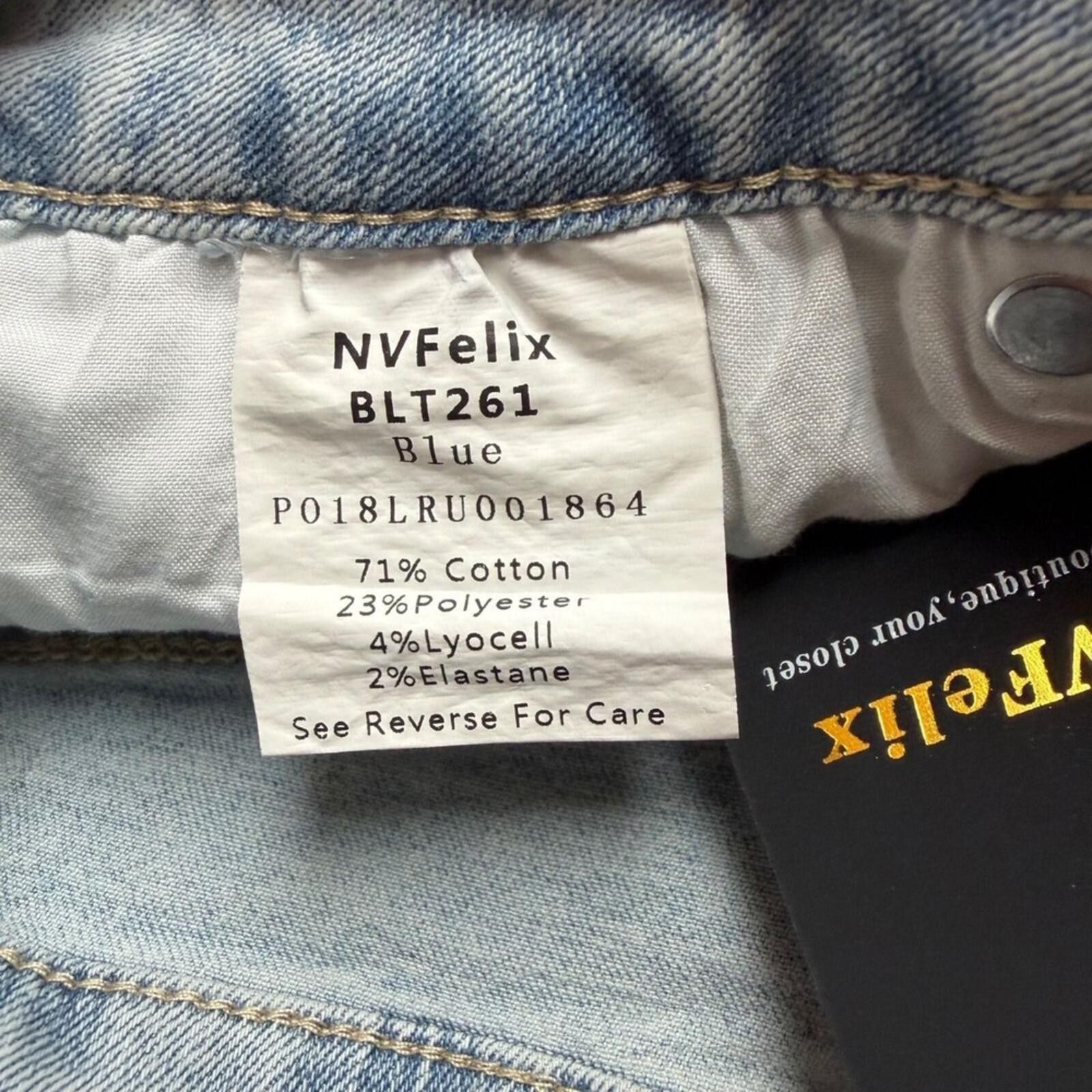 Other NVFelix Light Wash Distressed Denim Shorts Size 40" / US 18 - 5 Thumbnail