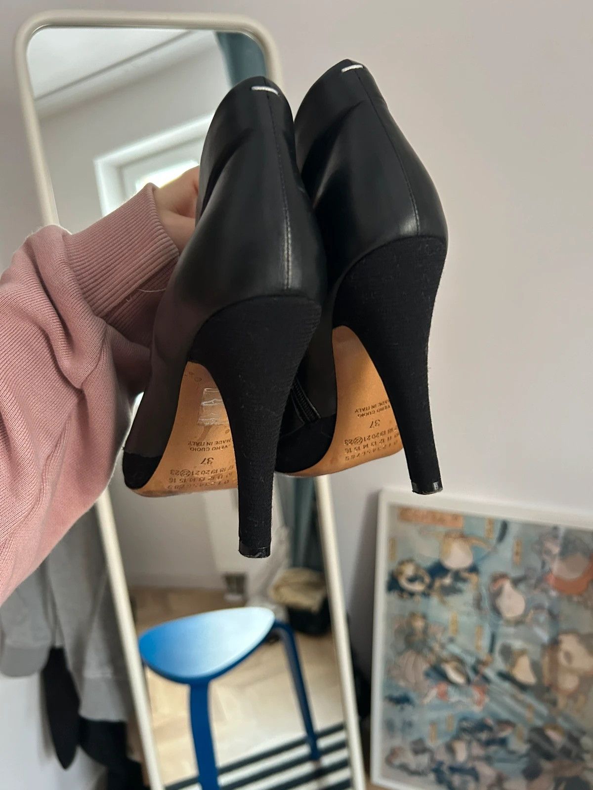 Maison Margiela Maison Margiela Leather Suede Heels Size US 7 / IT 37 - 15 Thumbnail