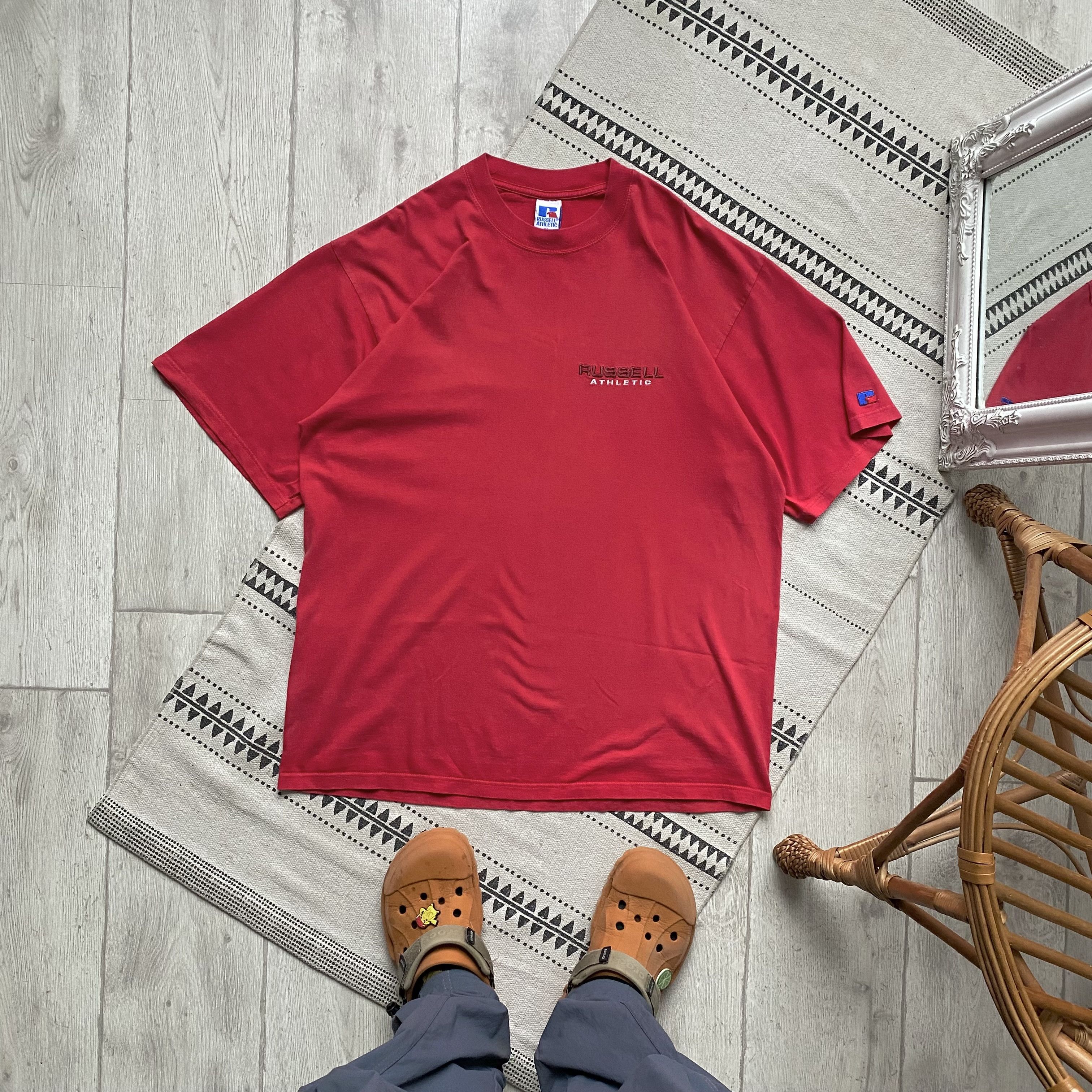 Russell Athletic Vintage 90s Russell Athletic logo Tee blank t-shirt Size US XL / EU 56 / 4 - 1 Thumbnail