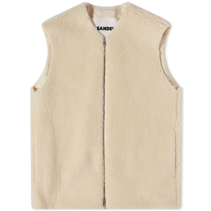 Jil Sander Wool Shearling Vest sz 46 Size US S / EU 44-46 / 1 - 1 Thumbnail