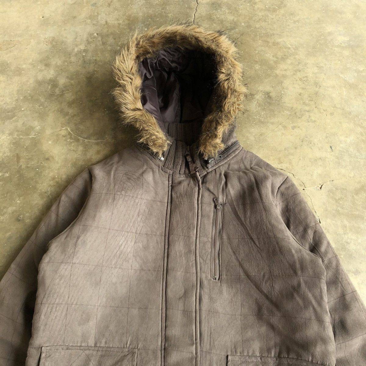 2000s Coco Girls Faux Suede Fur Jacket Ziphoodie Lgb