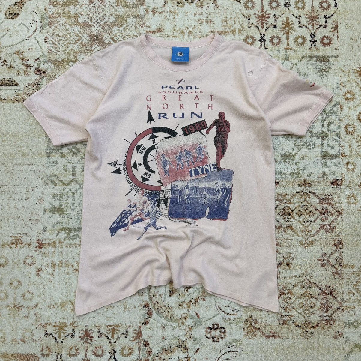 Vintage Vintage Great North Run 1989 Big Logo Tee Single stitch Size US M / EU 48-50 / 2 - 1 Thumbnail