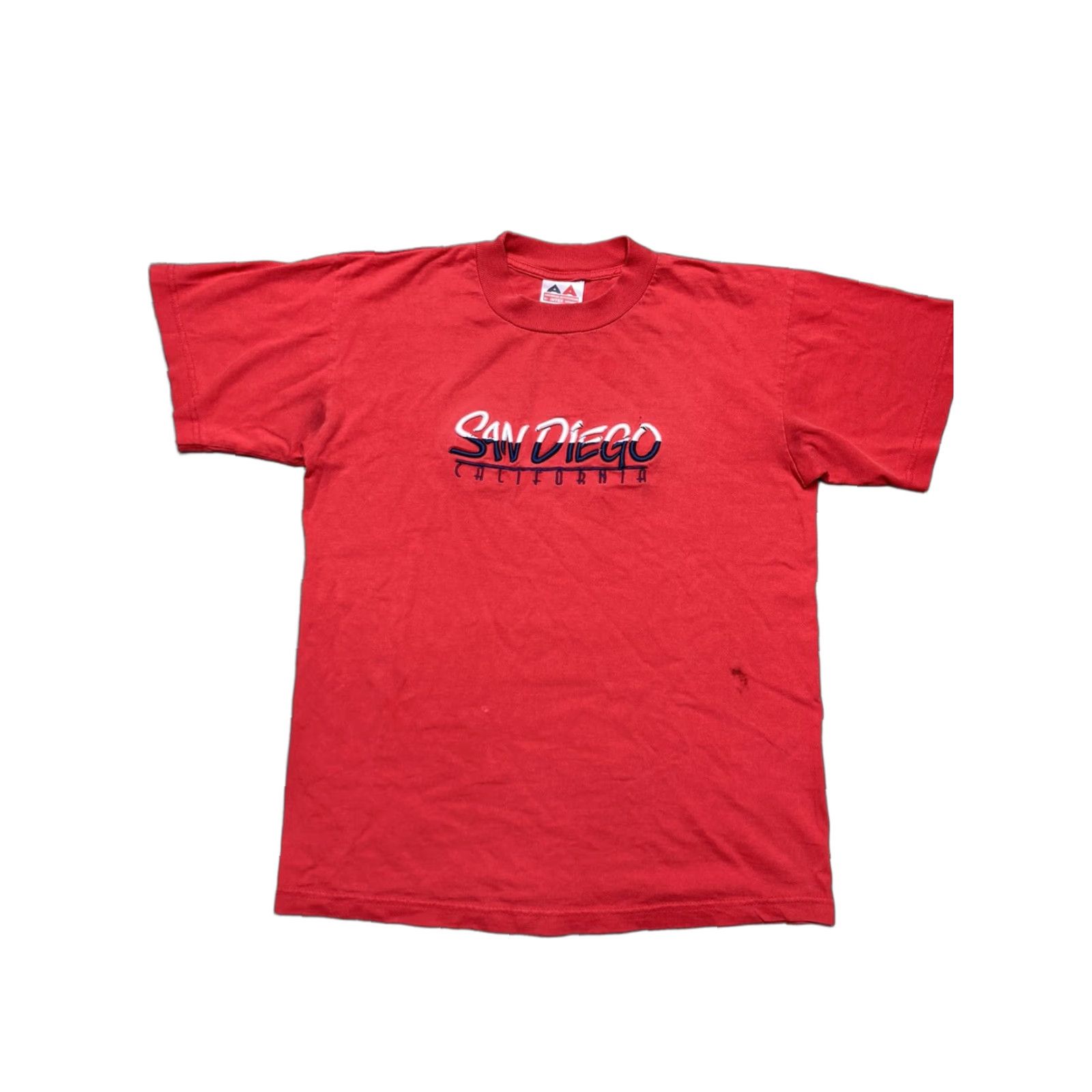 Vintage VINTAGE San Diego California t shirt y2k embroidered M & M Shirt Mens Adult Medium Red California Embroidered 90s Size US M / EU 48-50 / 2 - 1 Thumbnail