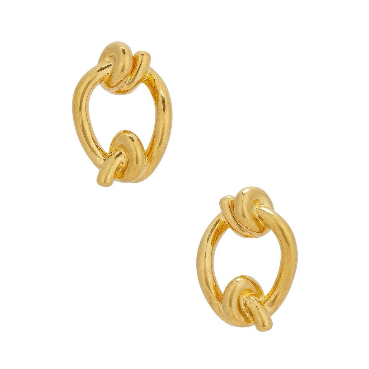 Saint Laurent Paris SAINT LAURENT Hoop Earrings in Or Laiton Size ONE SIZE - 2 Thumbnail