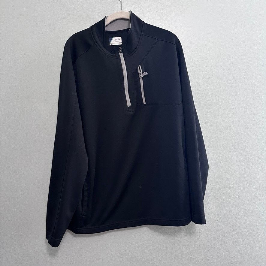 Izod Izod golf black quarter zip pullover size XL Size US XL / EU 56 / 4 - 2 Thumbnail