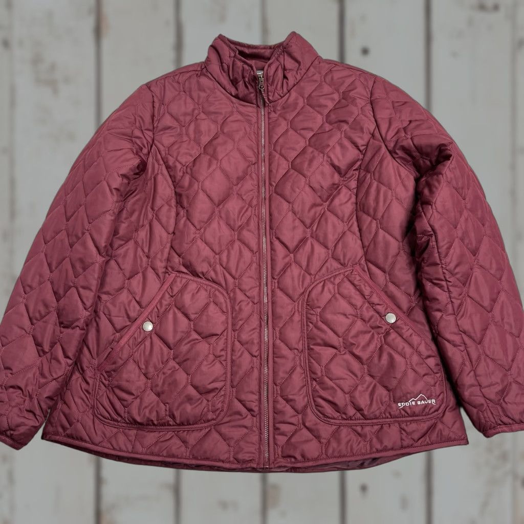 Eddie Bauer Eddie Bauer Jacket Women’s XL Maroon Red Full Zip Quilted Insulated Puffer Jacket Size XL / US 12-14 / IT 48-50 - 1 Thumbnail