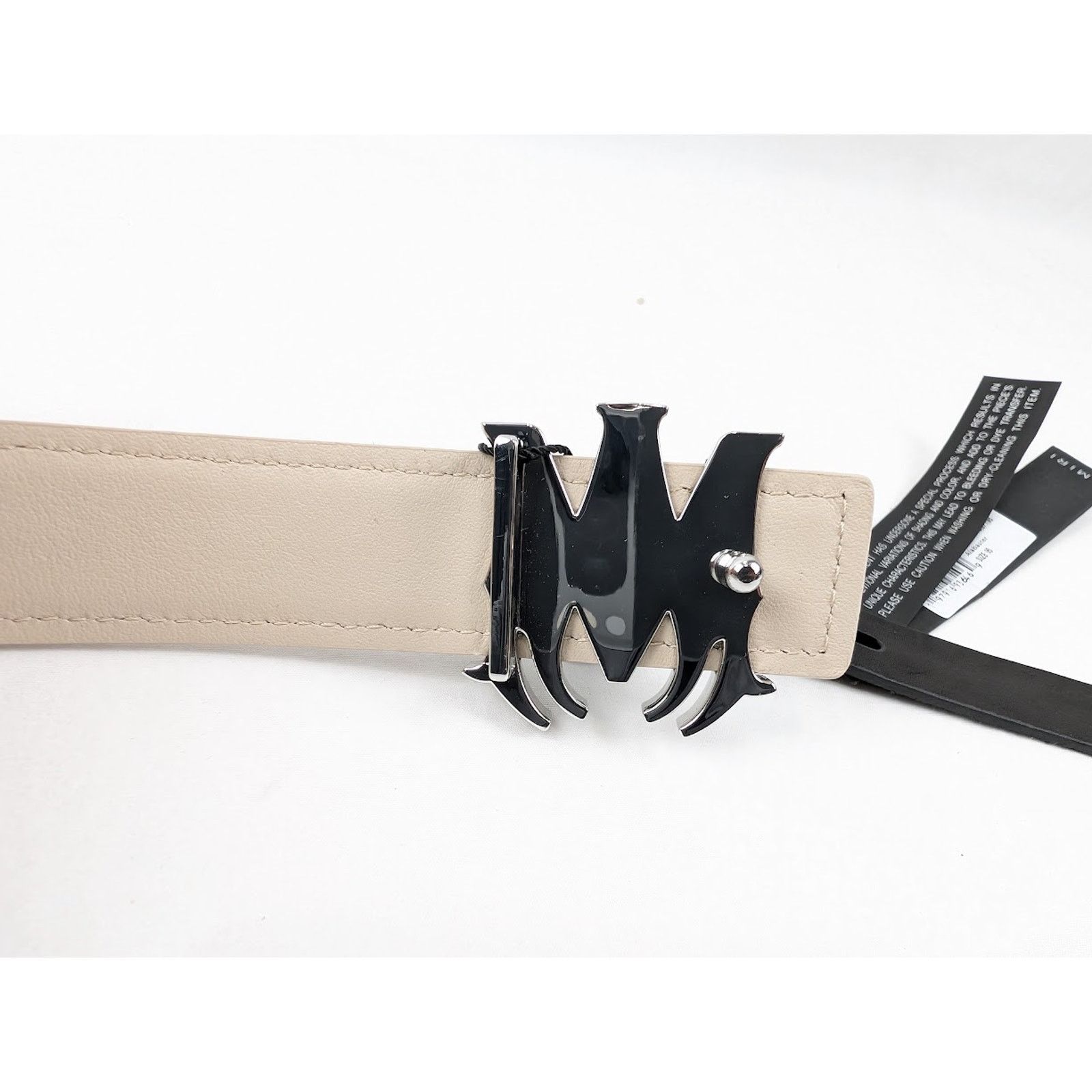 Amiri o1rshd1 Size:95 / MA Belt in Alabaster Size 38 - 4 Thumbnail